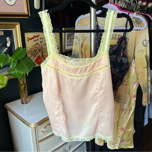 Y2K Old Navy Satin Lace Cami Top - Picture 1 of 8